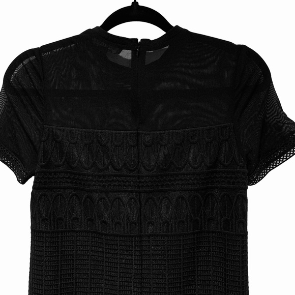 ALL SAINTS CHARLTON  MESH MINI DRESS IN BLACK - Picture 12 of 16